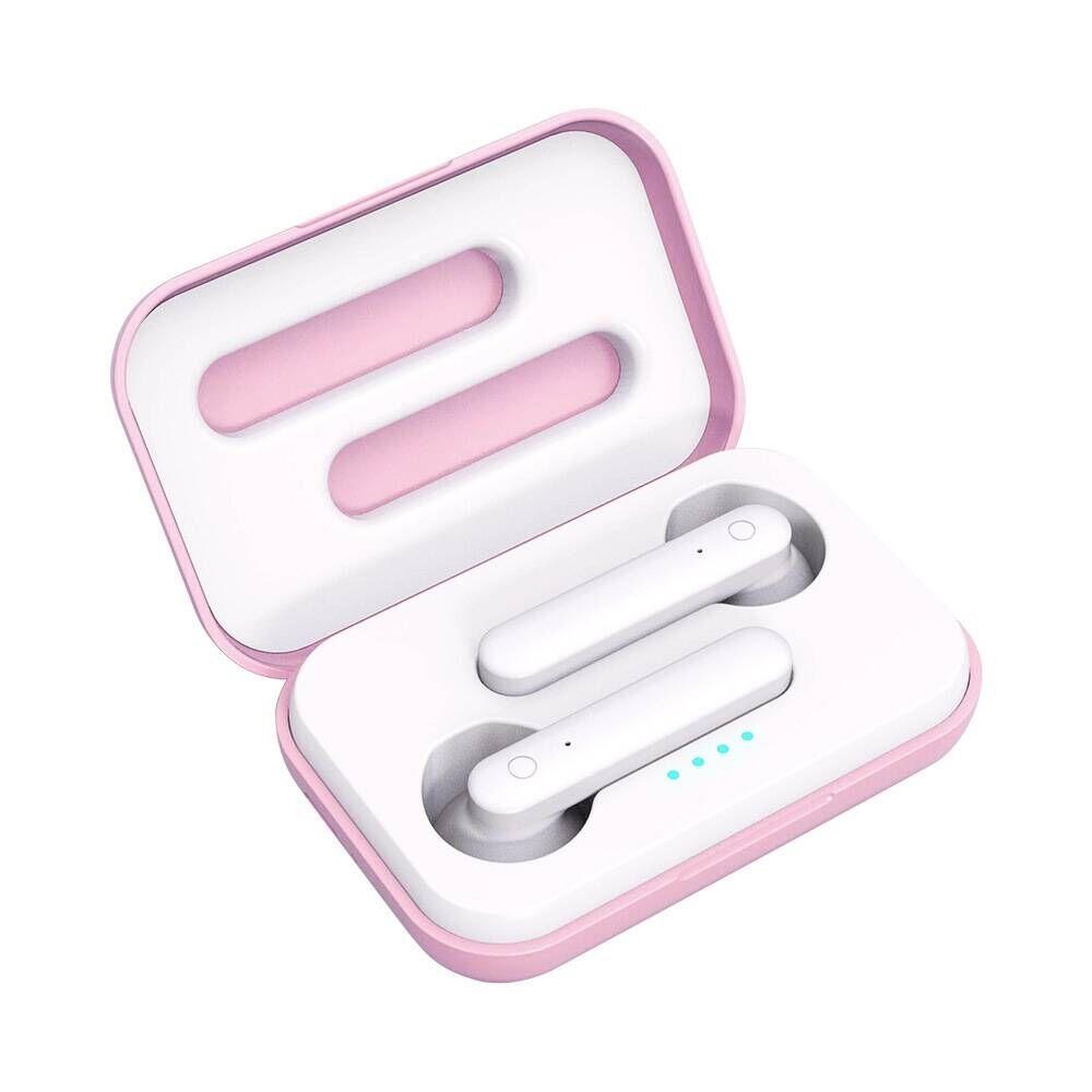 Wireless Touch Earphones with Magnetic Charging Box - Bluetooth 5.0 - Pink