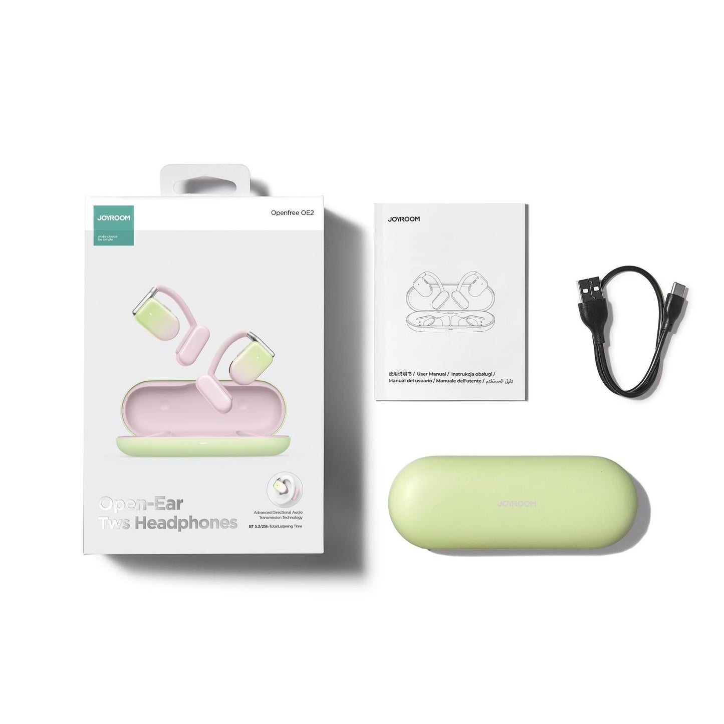 Waterproof True Wireless Noise-cancelling Bluetooth Earbuds - Pink