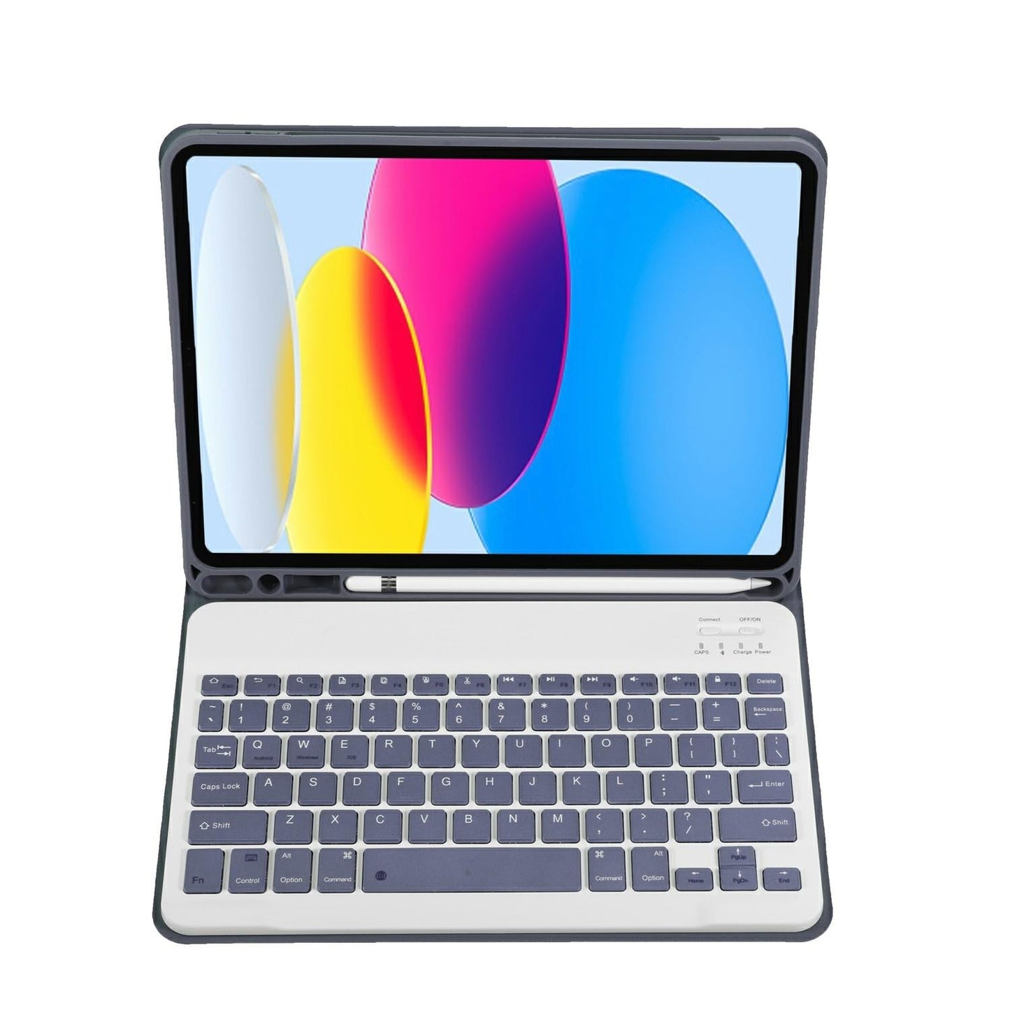 Ultra-Thin Bluetooth Keyboard Leather Tablet Case For Ipad 10.9 2022 With Pen Slot - Pink