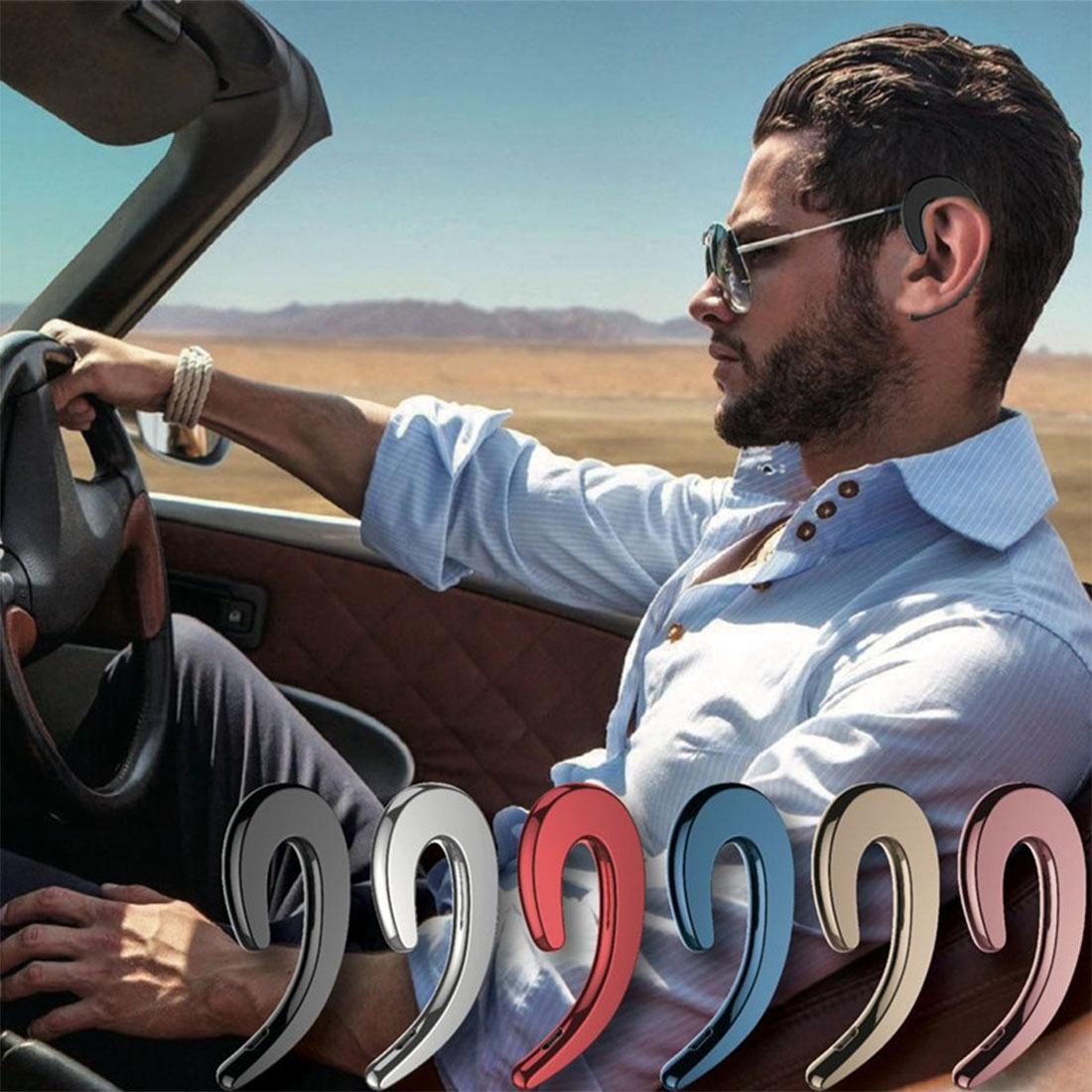Bluetooth Bone Conduction Sports Earphones with Earhook - V4.1 - Rose Gold