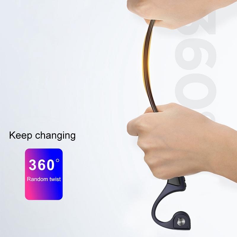 Wireless Bone Conduction Bluetooth Earphones - 4.1 Stereo 5.0 Black - Blue