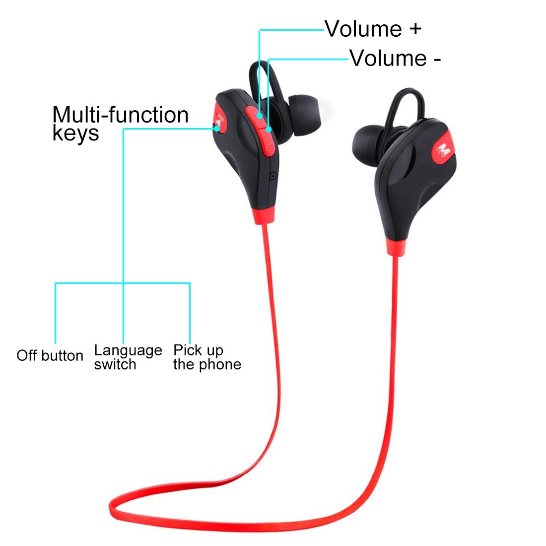 Wireless Bluetooth Earphones with Mic & Control - M8 - Blue