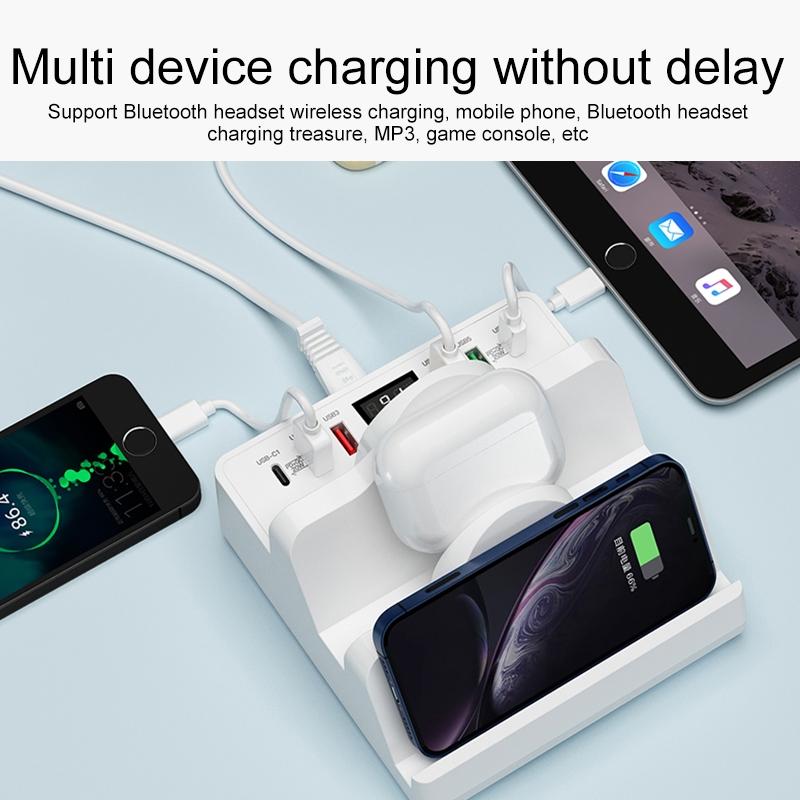Wireless Charger With Phone Holder & Current Display
