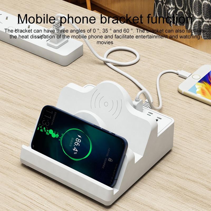 Wireless Charger With Phone Holder & Current Display