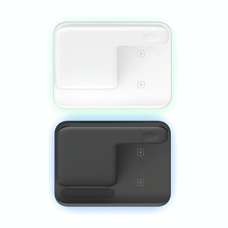 3 In 1 Magnetic Wireless Charger With Touch Ring Light - White