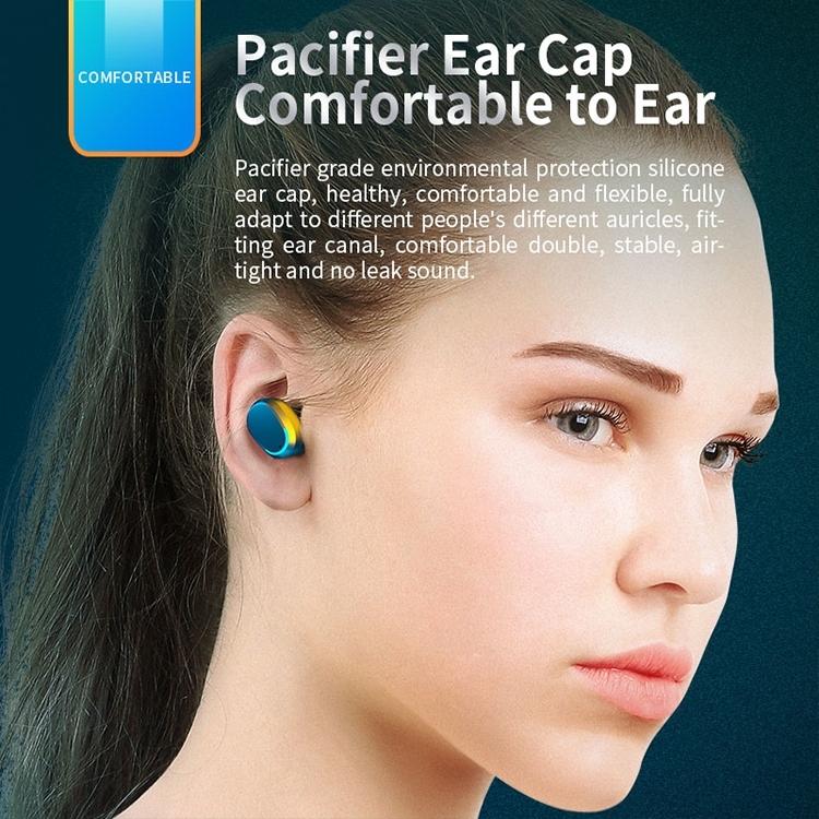 Wireless Bluetooth 5.0 Earbuds with Touch Display & Charging Case - White