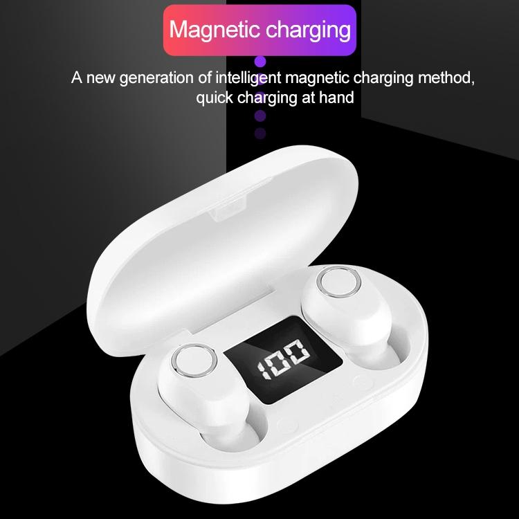 Wireless Touch Bluetooth Headset with Smart Magnetic Charging - Dt-13 - White