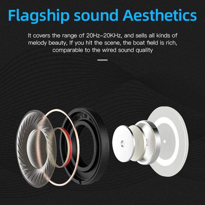Intelligent Noise Cancelling Bluetooth Earphones - Q10 - White