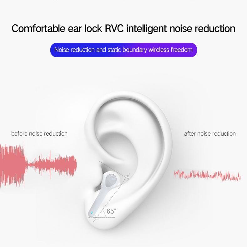 Wireless 3d Stereo Earphones with Bluetooth 5.0 - White