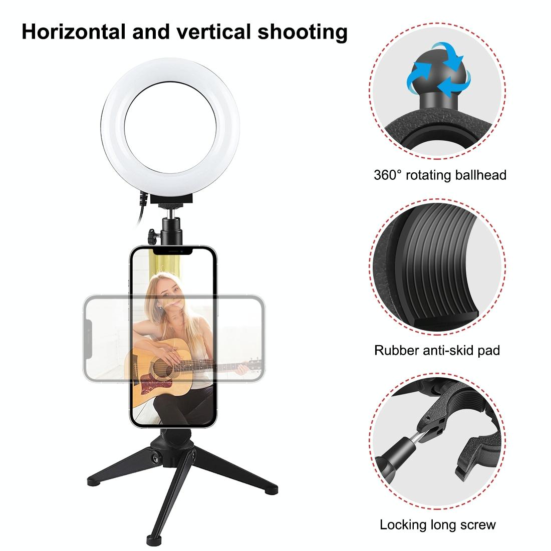 15W Magnetic Wireless Charger With Vlogging Phone Clamp - White
