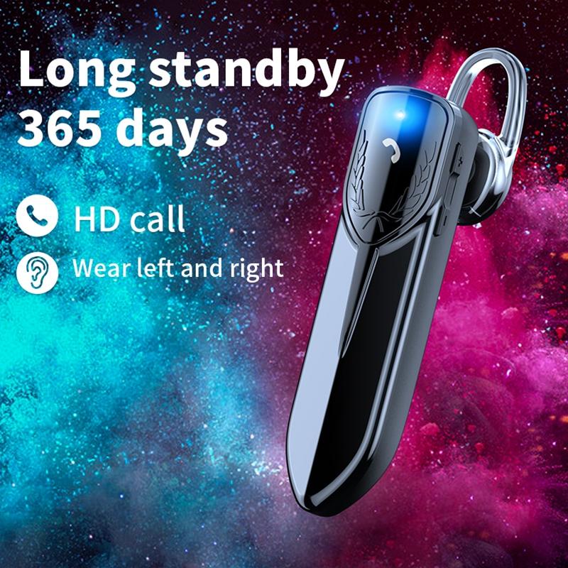Bluetooth Earphone with Cvc Noise Reduction - Unilateral Design - White
