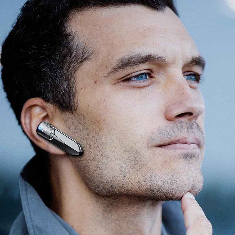 Bluetooth Earphone with Cvc Noise Reduction - Unilateral Design - White