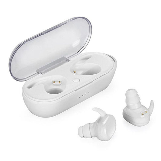 Waterproof Touch Wireless Bluetooth Earphones + Charging Box - White
