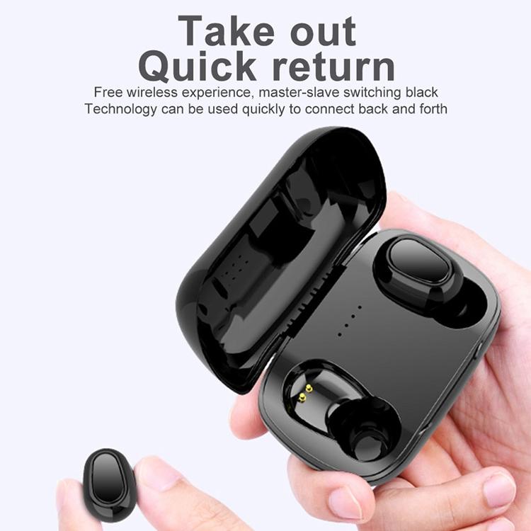 Wireless Bluetooth 5.0 Earphones with 9d Sound & Charging Box - White