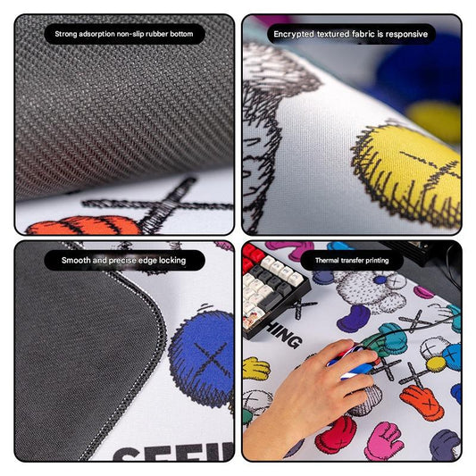 Oversized Cartoon Desk Pad - 80x30x0.4cmcm Mouse Mat, Non-Slip Base (Style 4)