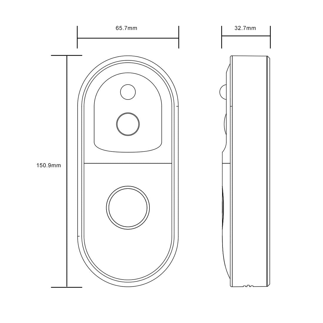 Smart Wifi Video Doorbell With Night Vision & Remote Monitoring - White-1915196621289820168