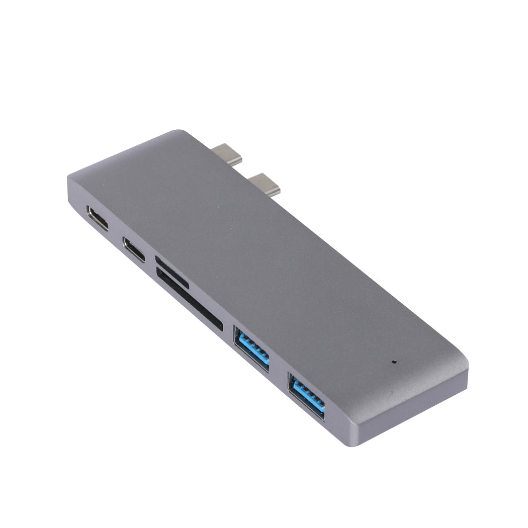 USB 3.0 Type-C HUB 6 Port Powered Adapter Grey-1910112870369202176