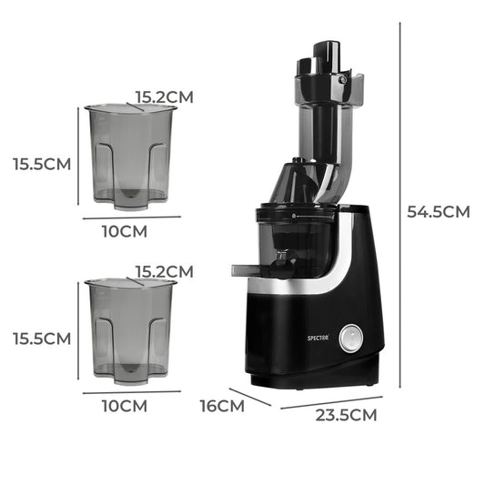 Spector Slow Juicer Cold Press Whole Black-1910113130894200834