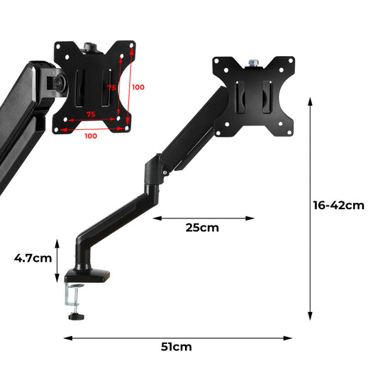 Traderight Monitor Stand Single Arm for 13"-32"-1910112222198239234