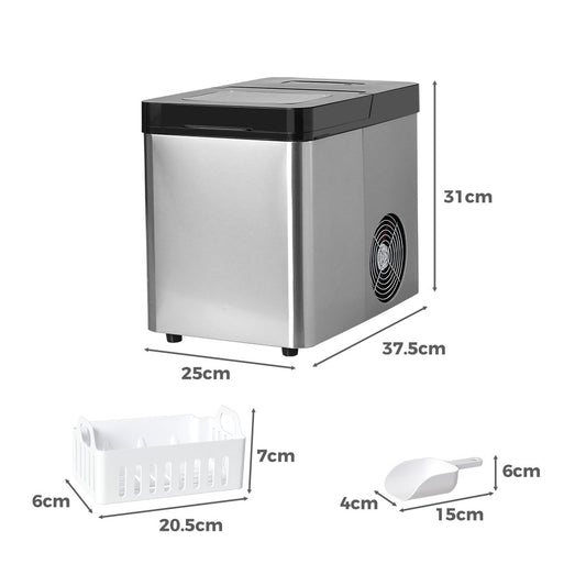 Spector Ice Maker Commercial 2.1L Portable Silver-1910113131393323010