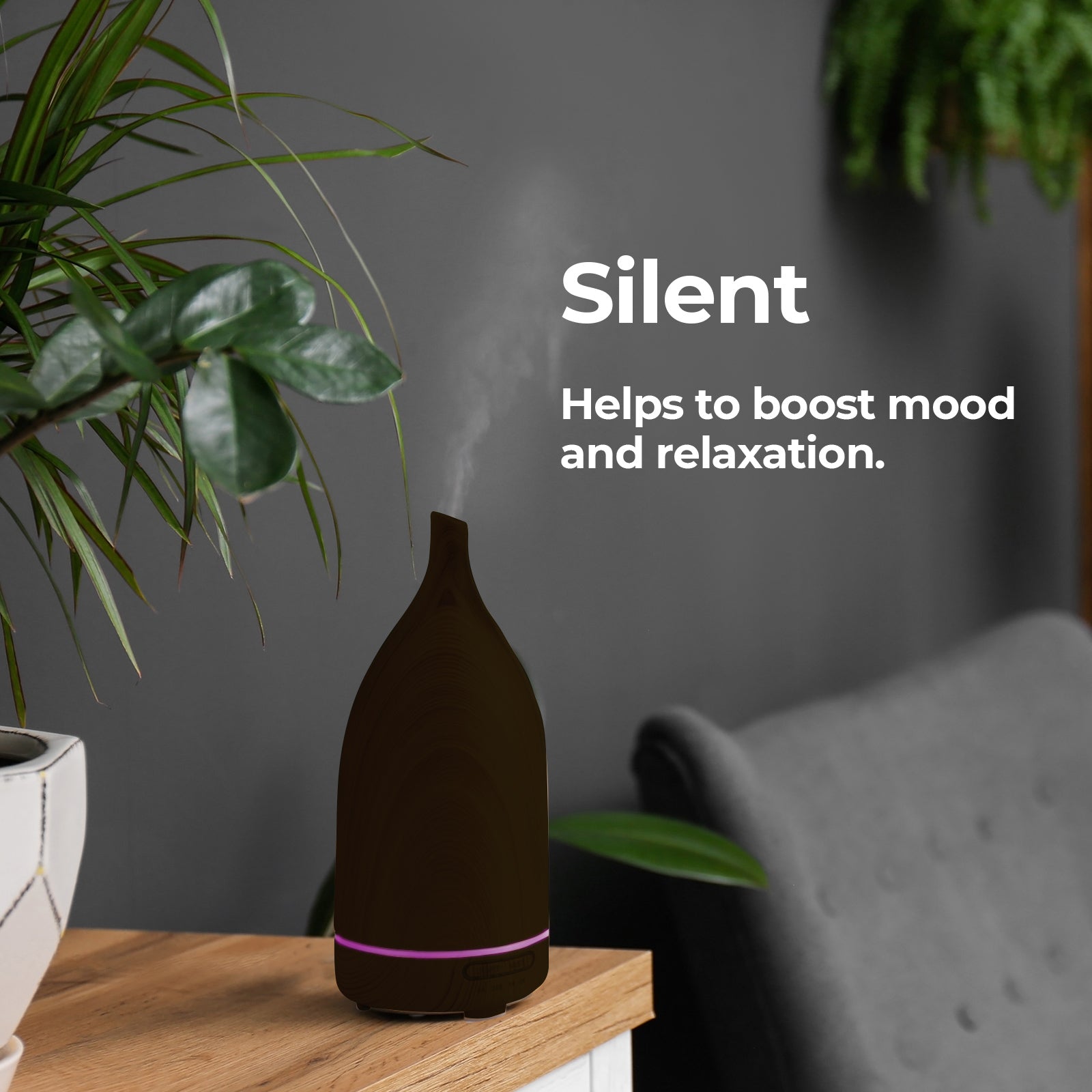 Milano Decor 100ml Ultrasonic Aroma Diffuser - Dark Wood-1927503845173366790