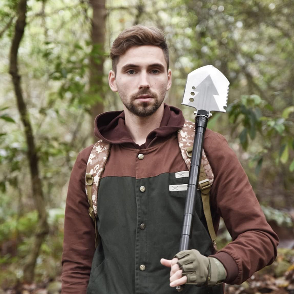 HYPERANGER Multifunctional Shovel Tactical Outdoor Survival Emergency Camping Gear