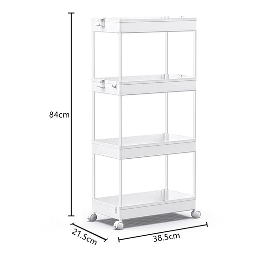 STORFEX 4-Tier Storage Rolling Cart - Organization Utility Cart