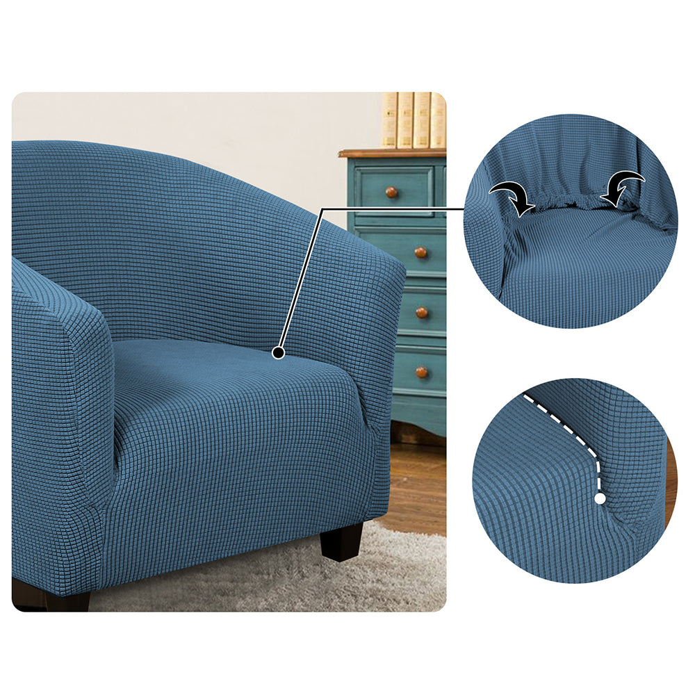 COMFEYA Elastic All-Inclusive Single Sofa Cover - Solid Color Semicircle Sofa Chair Cover