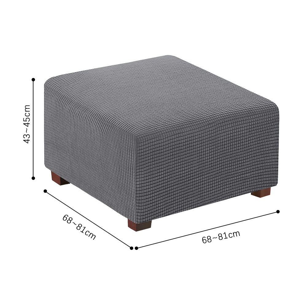 COMFEYA Square Ottoman Cover Premium Furniture Protector with Elastic Bottom