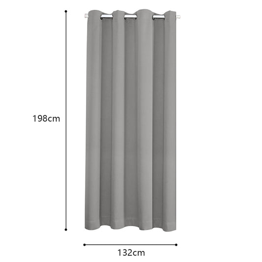 COMFEYA Grommet Top Doorway Curtain - Room Darkening Thermal Insulated Curtain - 198x132cm - Gray