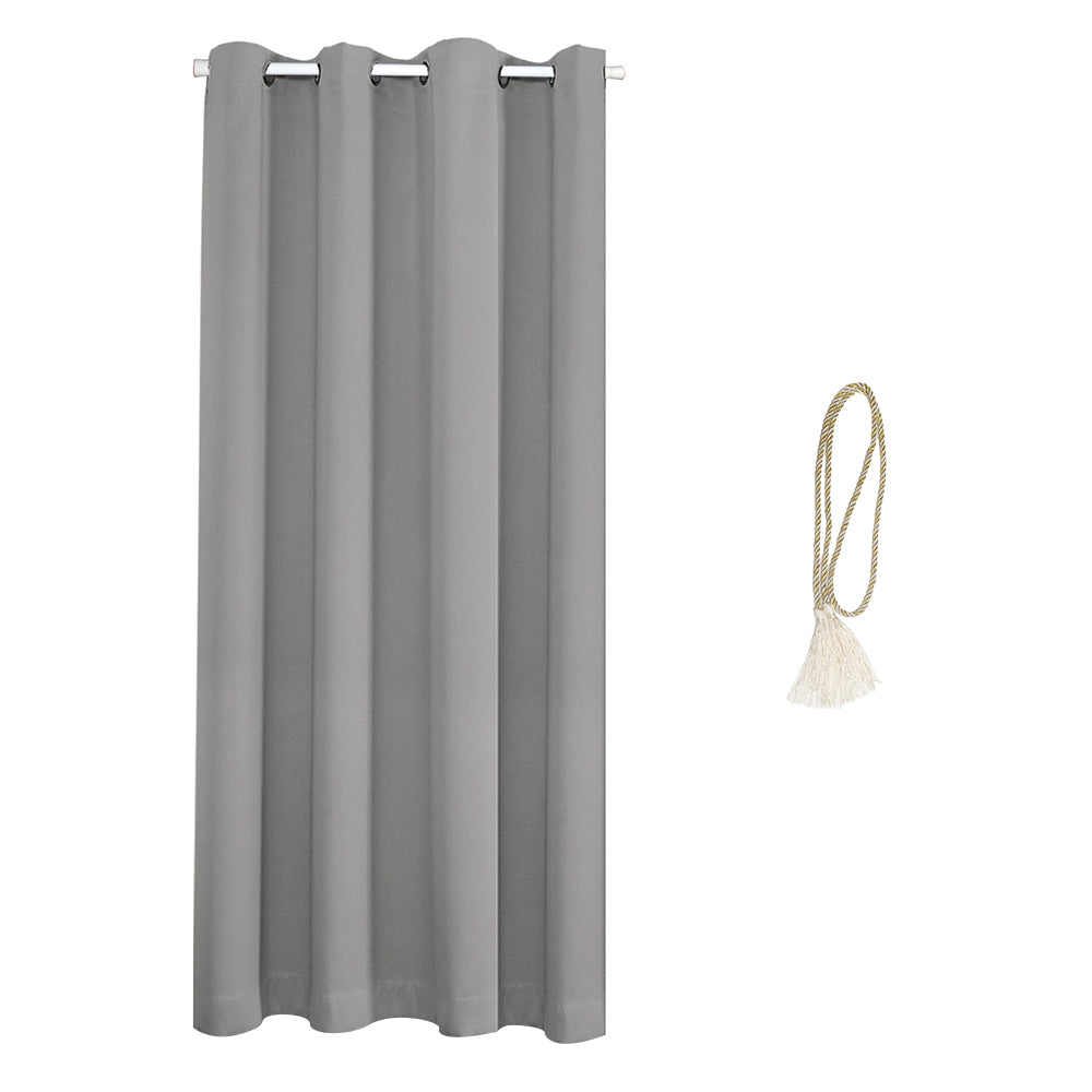 COMFEYA Grommet Top Doorway Curtain - Room Darkening Thermal Insulated Curtain - 198x132cm - Gray