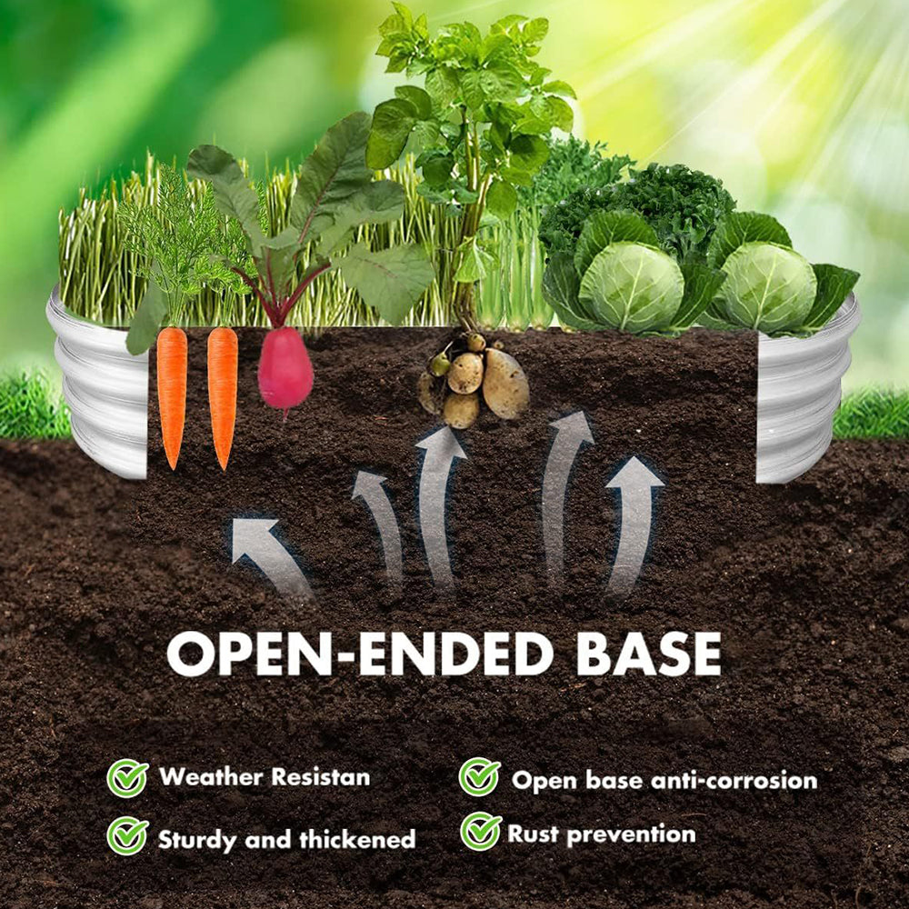 GREENHAVEN Raised Garden Bed Outdoor Galvanized Planter Boxes