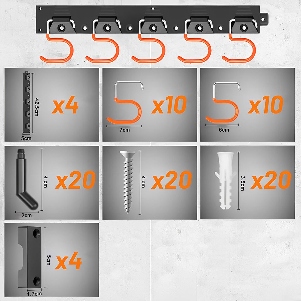 GREENHAVEN Adjustable Storage System Wall Mount Tool Organizer