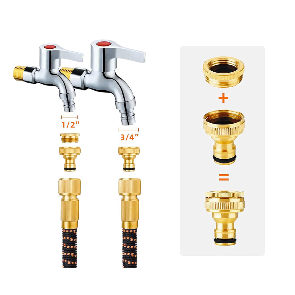 GREENHAVEN Expandable Garden Hose with 10 Spray Patterns Nozzle