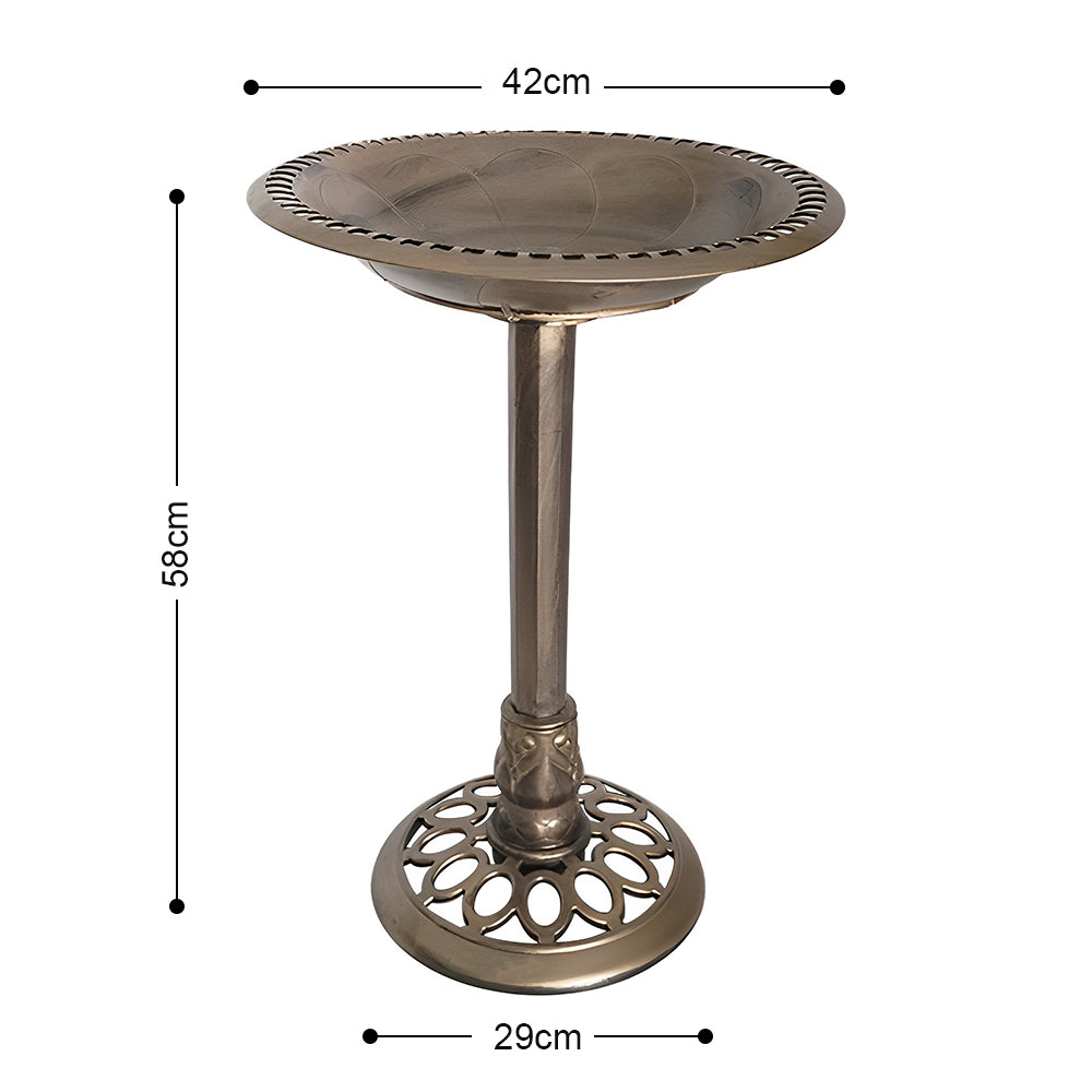 GREENHAVEN Antique Style Resin Outdoor Garden Bird Bath