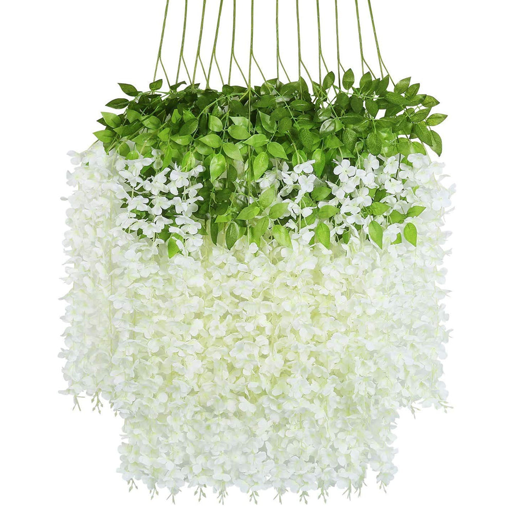 Artificial Hanging Silk Garland Vine Flowers Garden Decoration
