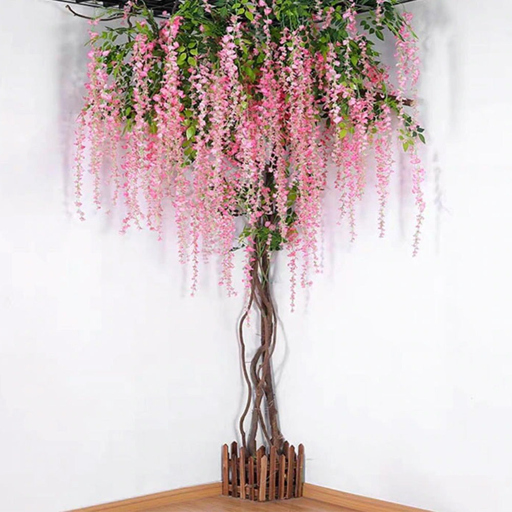Artificial Hanging Silk Garland Vine Flowers Garden Decoration