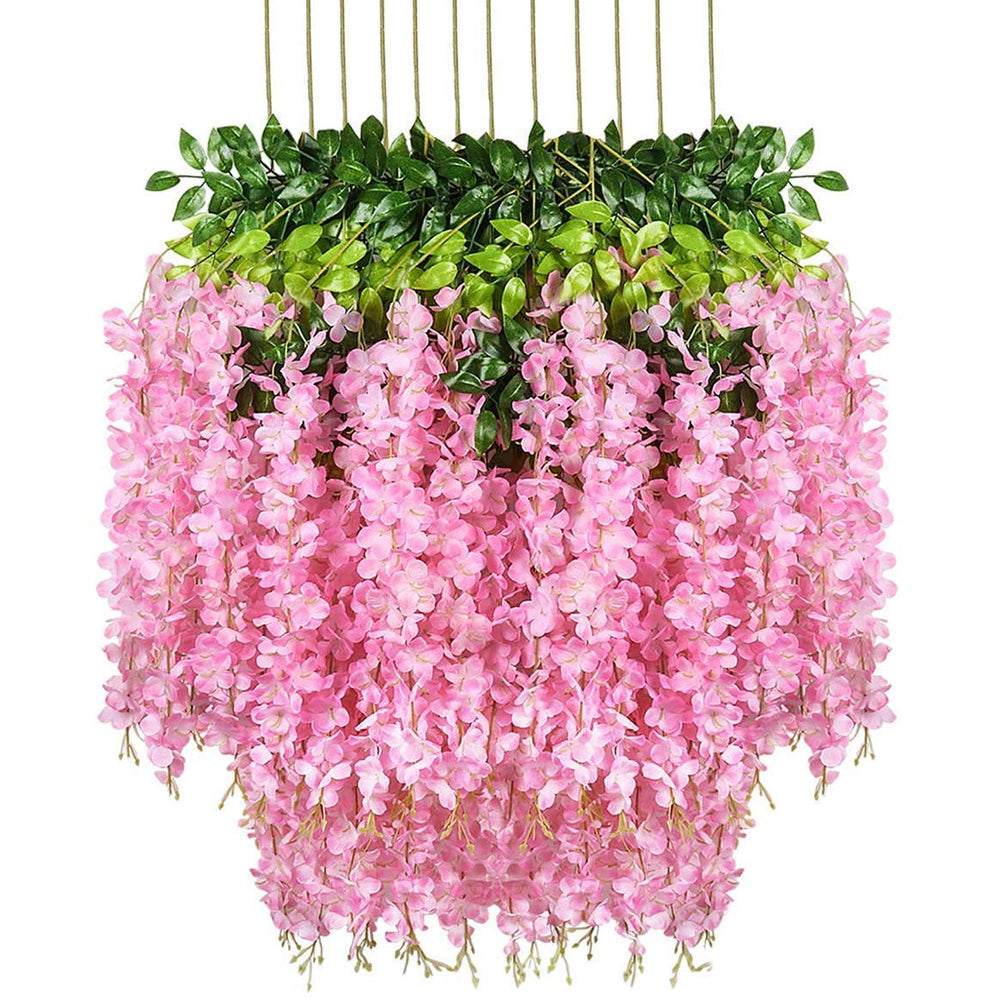 Artificial Hanging Silk Garland Vine Flowers Garden Decoration