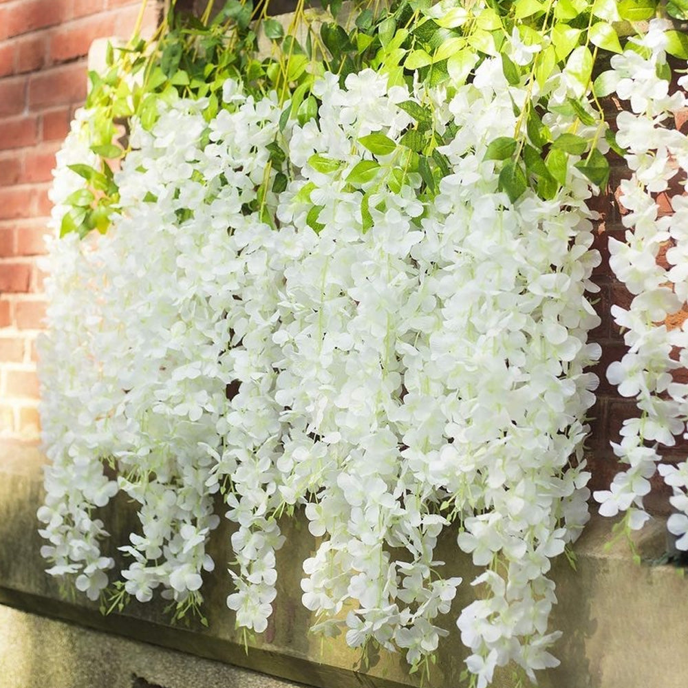Artificial Hanging Silk Garland Vine Flowers Garden Decoration