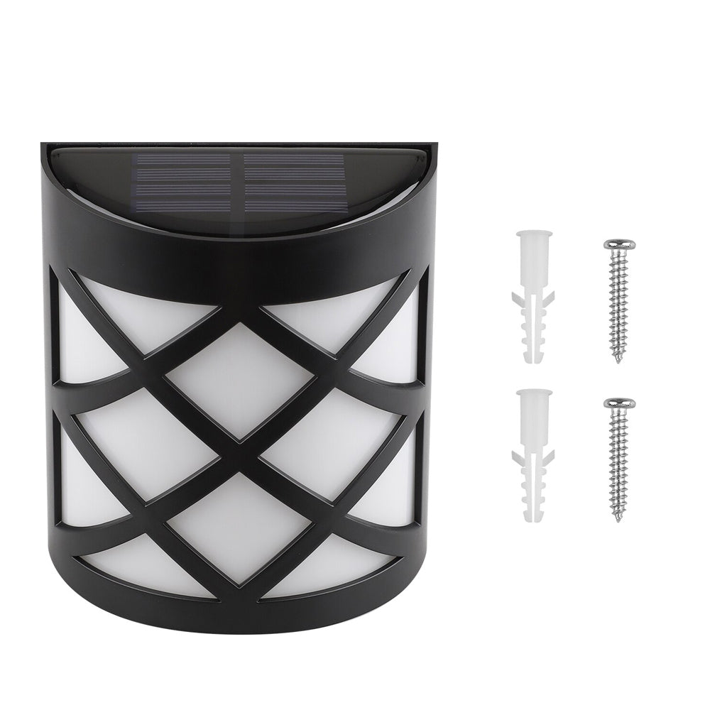 6 LED Outdoor Solar Wall Lights Garden Step Bright Light