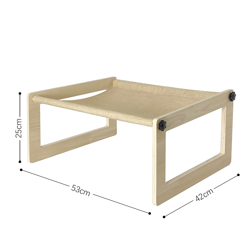 PETSWOL Breathable Cat Bed Wooden Cat Hammock