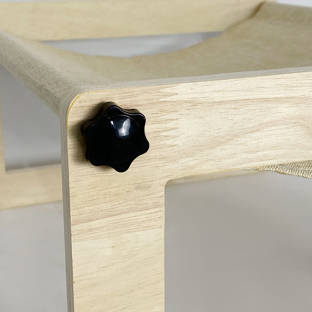 PETSWOL Breathable Cat Bed Wooden Cat Hammock