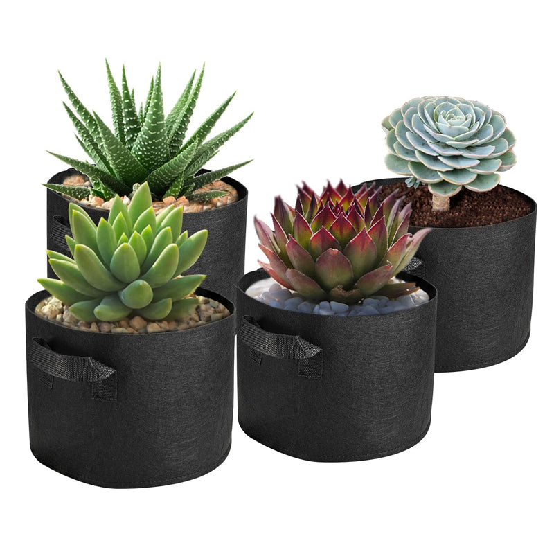 Non-Woven Fabric Reusable and Breathable Growing Planter Pots in 5, 10, and 20 Gallon