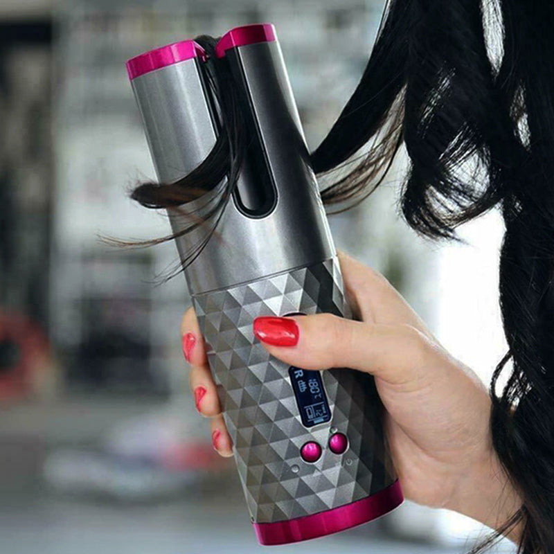 Portable Cordless Auto-Rotating Hair Curler - USB Rechargeable