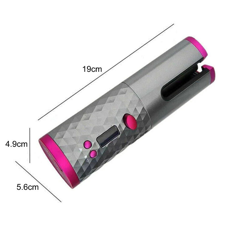 Portable Cordless Auto-Rotating Hair Curler - USB Rechargeable