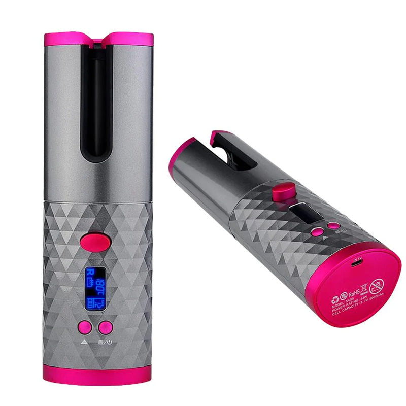 Portable Cordless Auto-Rotating Hair Curler - USB Rechargeable