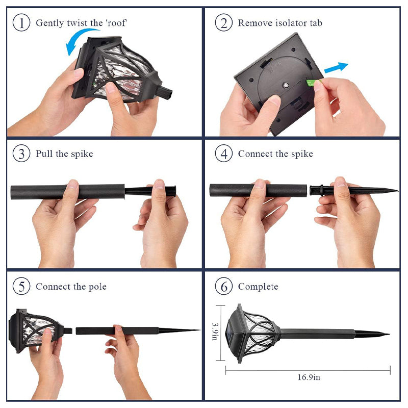 Waterproof Outdoor LED Solar Landscape Lights - Available in 2 Pack or 6 Pack