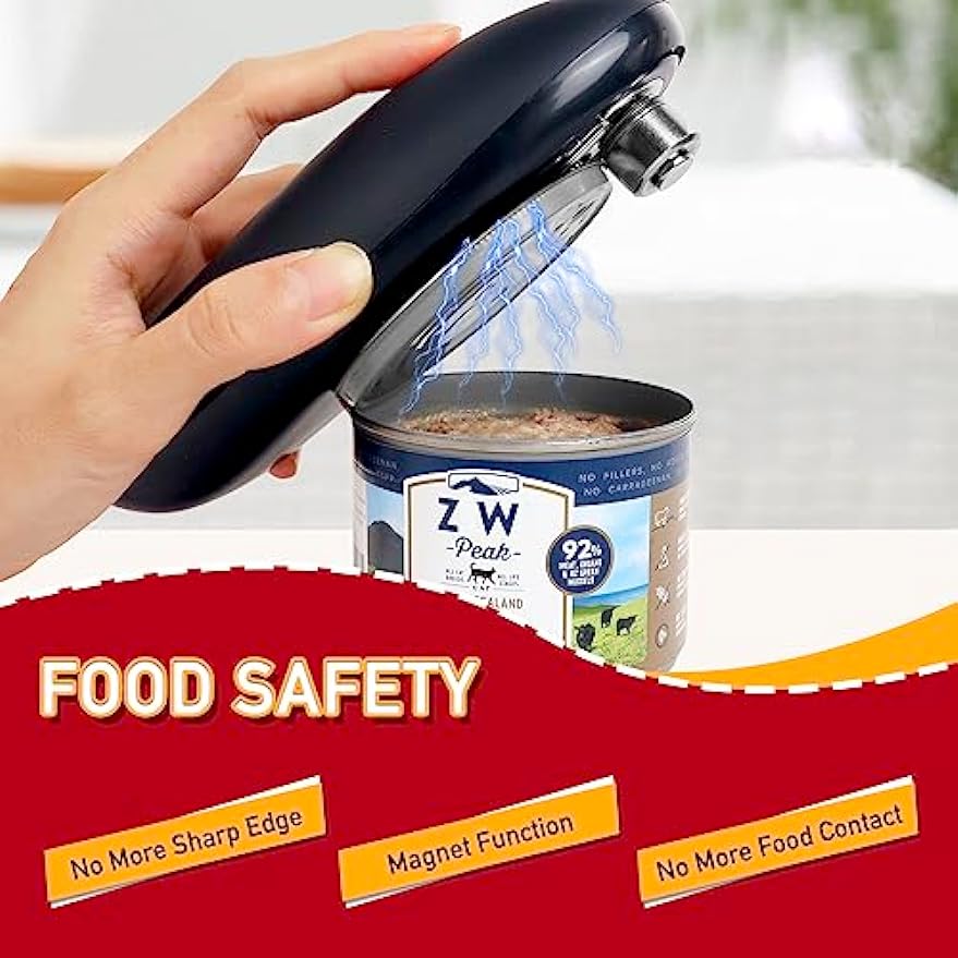 Convenient Electric Can Opener: Effortlessly Open Jars, Bottles & Cans with One Touch - Portable Hands-Free Kitchen Gadget