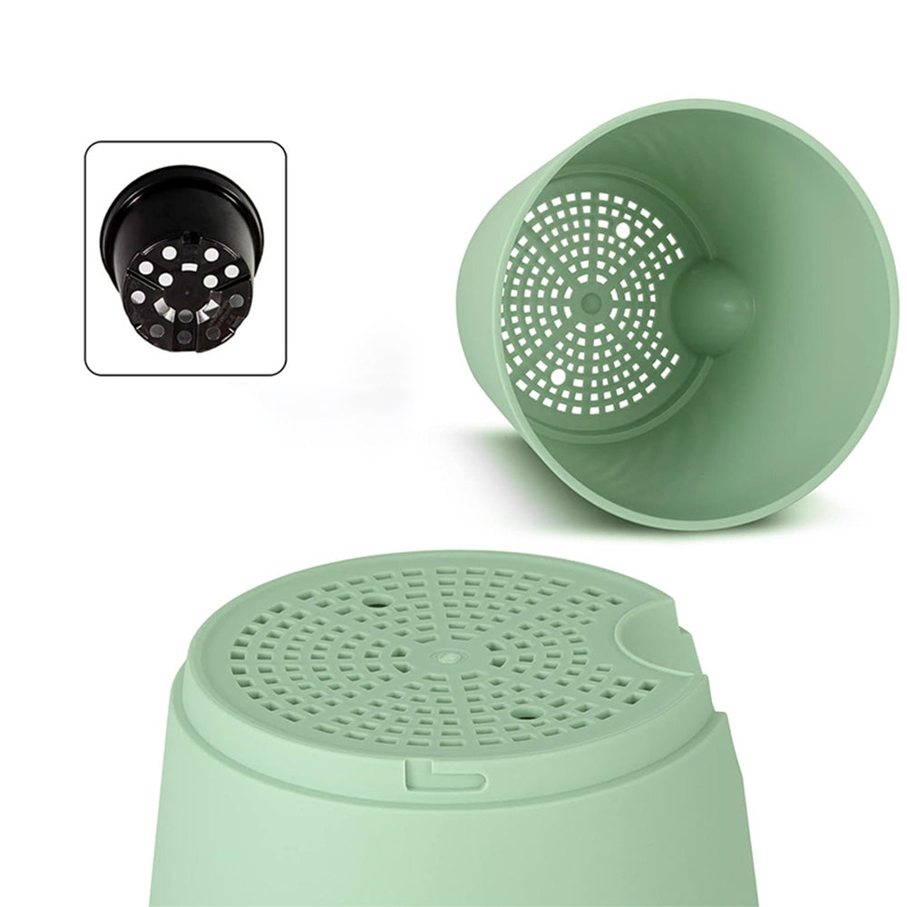 GREENHAVEN Self Watering Planters with Drainage Hole - Set of 5