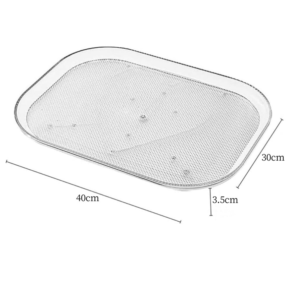 STORFEX Rectangular 360° Turntable Lazy Susan - Optimize Your Fridge Storage